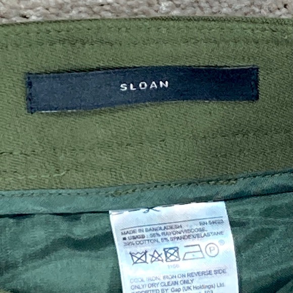 Banana Republic Sloan Utility Pants Womens 6 Olive Green Slim Fit Stretch Office - Picture 13 of 15